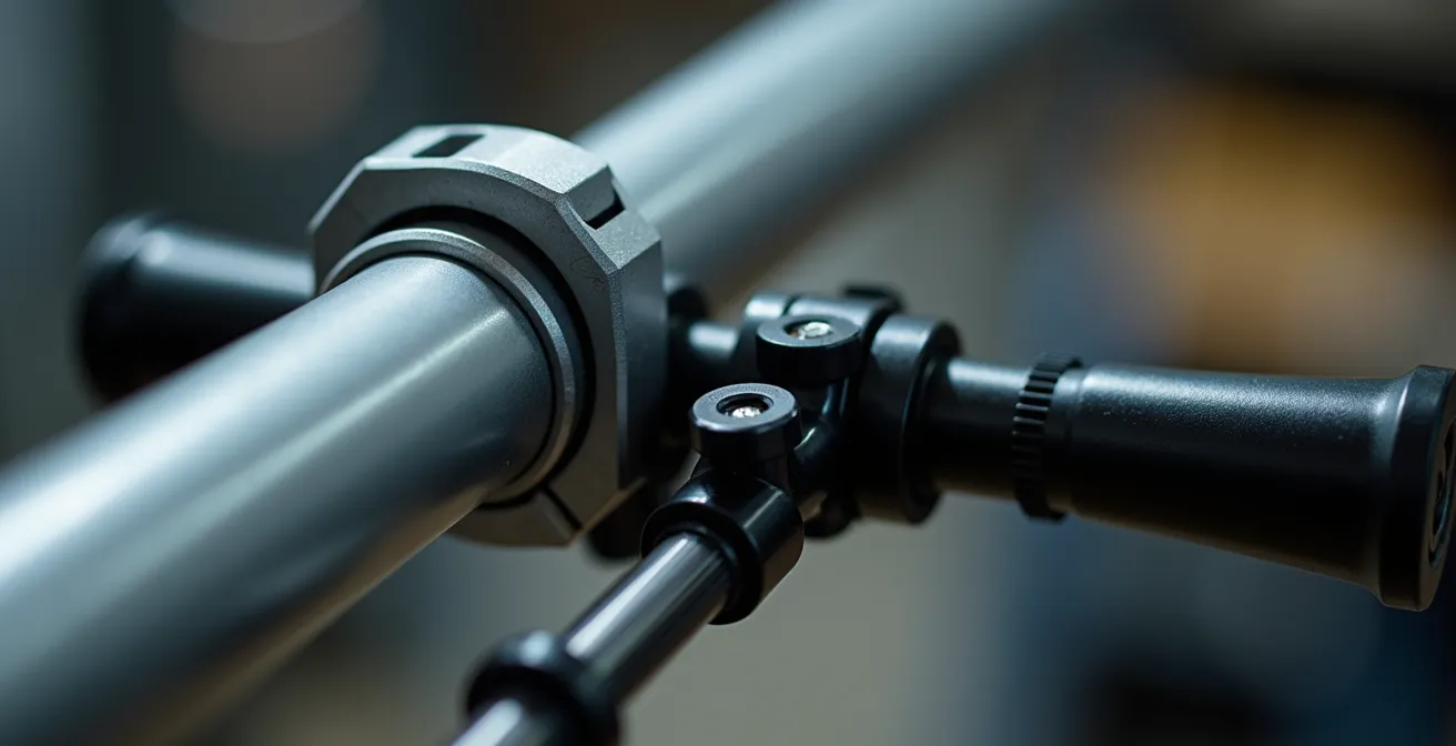 Macro shot of pannier hook adjustment mechanism showing secure attachment